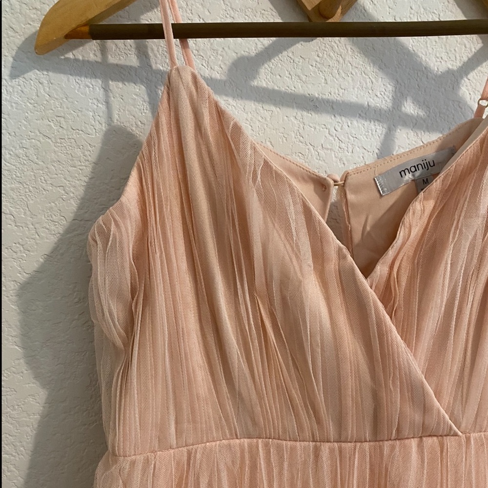 New Morning Lavender Scarlett Tulle Pleated Maxi Dress - Picture 3 of 6
